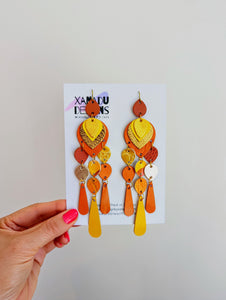 Tangerine Tigress Statement Earrings