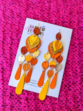 Load image into Gallery viewer, Tangerine Tigress Statement Earrings
