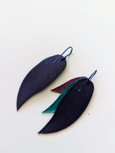 Load image into Gallery viewer, Love Midnight Leather Earrings
