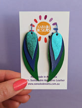 Load image into Gallery viewer, Spring Rain Leather Earrings
