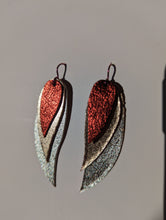 Load image into Gallery viewer, Fire on Ice Leather Earrings
