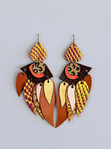 Laugh with Me Leather Statement Earrings