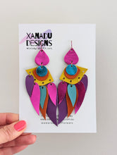 Load image into Gallery viewer, Flock With Me Leather Statement Earrings
