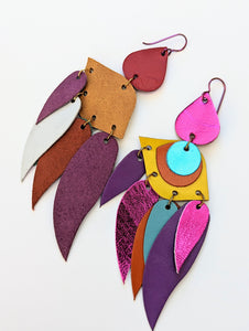 Flock With Me Leather Statement Earrings