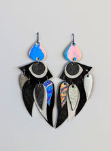 Load image into Gallery viewer, Swoop Swoop Leather Statement Earrings
