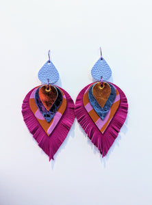 Statement Queen Leather Statement Earrings