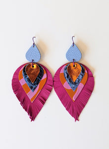 Statement Queen Leather Statement Earrings