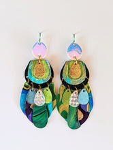 Load image into Gallery viewer, Mermaid Dreaming Leather Statement Earrings
