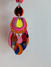 Load image into Gallery viewer, Joyful Heart Leather Statement Earrings
