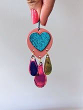 Load image into Gallery viewer, Bluebird Sweetheart Leather Earrings
