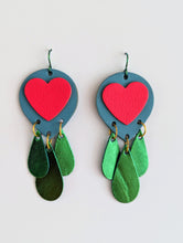Load image into Gallery viewer, Neon Sweetheart Leather Earrings
