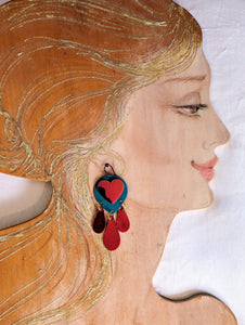 Amour Sweetheart Leather Earrings