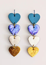 Load image into Gallery viewer, Magic Night Heart Dusters Leather Earrings
