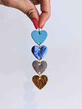 Load image into Gallery viewer, Magic Night Heart Dusters Leather Earrings
