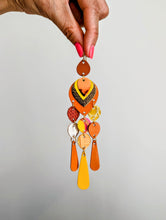 Load image into Gallery viewer, Tangerine Tigress Statement Earrings
