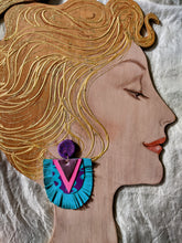 Load image into Gallery viewer, Xanadu Shield Maiden Statement Earrings
