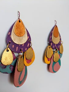 Candy Store Leather Statement Earrings