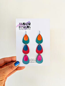 Colour Hoppers Statement Earrings - Sunset