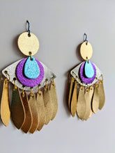 Load image into Gallery viewer, Eye of the Mercurial Goddess Statement Earrings - Blue
