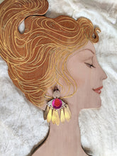 Load image into Gallery viewer, Eye of the Mercurial Goddess Statement Earrings - Red
