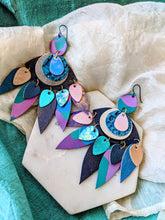 Load image into Gallery viewer, Eye of the Mermaid Queen Statement Earrings
