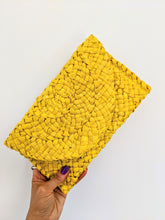 Load image into Gallery viewer, Xanadu Raffia Clutch - Limoncello Yellow
