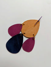 Load image into Gallery viewer, Mystic Night Leather Statement Earrings
