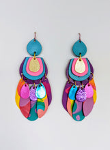 Load image into Gallery viewer, Confetti Dreams Leather Statement Earrings
