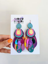 Load image into Gallery viewer, Confetti Dreams Leather Statement Earrings
