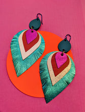 Load image into Gallery viewer, Emotion Queen Leather Statement Earrings
