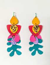Load image into Gallery viewer, Dragon Fruit Salad Statement Earrings
