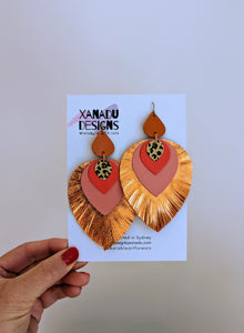 Show Queen Leather Statement Earrings