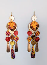 Load image into Gallery viewer, Lady of the Flame Leather Statement Earrings
