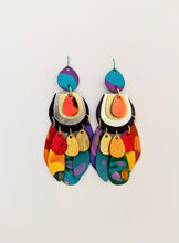 Load image into Gallery viewer, Chasing the Rainbow Leather Statement Earrings
