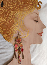 Load image into Gallery viewer, Lady of the Flame Leather Statement Earrings
